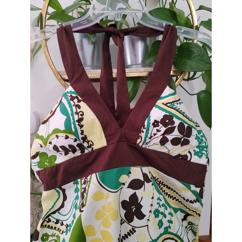 Speechless Floral Paisley Halter Tie Back with Zipper Flare Dress Junior Size 13 - Picture 3 of 15